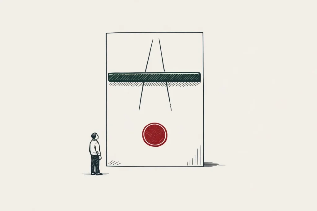 Illustration av stängd dörr som symboliserar Trustlys stopp på casino utan svensk licens